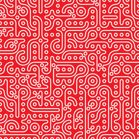 abstract seamless petroglyph background vector illustration