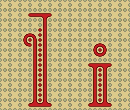 vintage decorative fairy characters set. character Iのイラスト素材