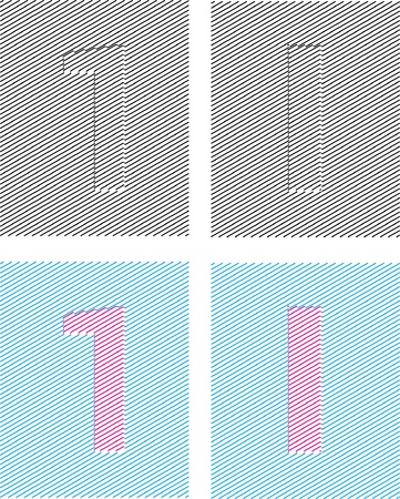 numeral characters emboss with assurer background. digit oneのイラスト素材