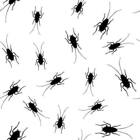 chaotic motion of bugs seamless backgroundのイラスト素材