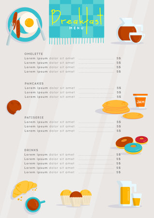 Dessert menu design template with place for your text. Vector illustrationのイラスト素材