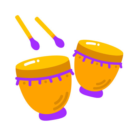 Drums icon vector isolated on white background for your web and mobile app designのイラスト素材