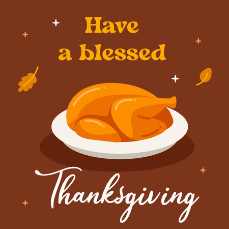 Have a nice day. Vector illustration of a happy Thanksgiving day.のイラスト素材