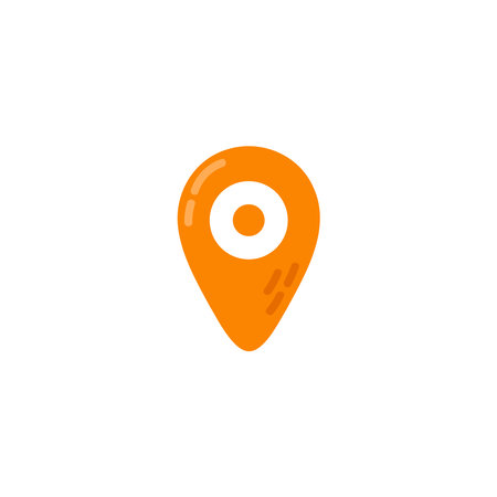 Location icon in flat style. Map pointer vector illustration on white isolated background.のイラスト素材