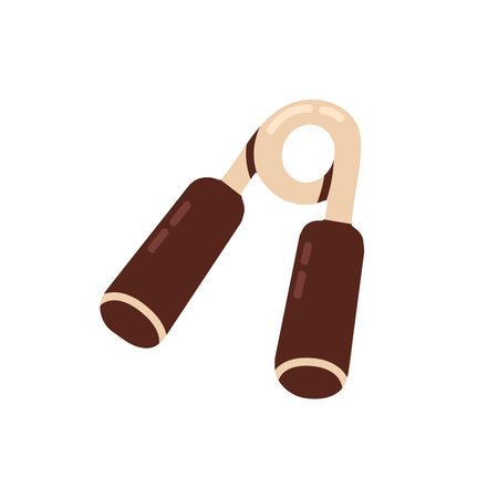 Hand grip strengthener icon for gym workout and resistance training isolated on white backgroundのイラスト素材