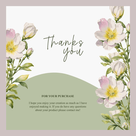 thank you for the vector card with beautiful wildflowersのイラスト素材