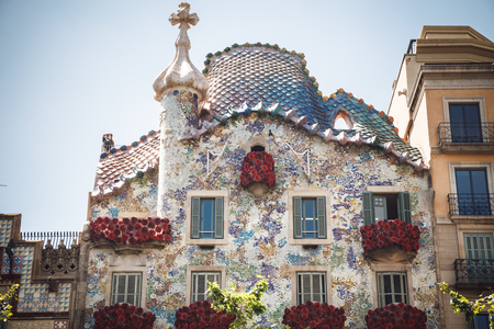 BARCELONA, SPAIN - APRIL 23, 2016: Architecture of Barcelona. Traveling in Europe.のeditorial素材