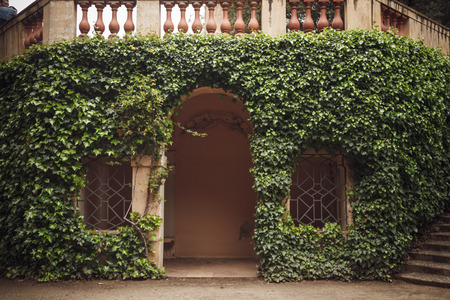 BARCELONA, SPAIN - APRIL 22, 2016: Retro style details in Parc del Laberint Horta.のeditorial素材
