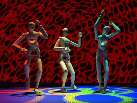 the mad robots night club dancing partyの写真素材