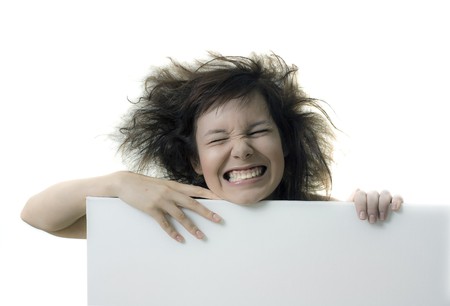 Gorgeous Billboard model with messaging spaceの写真素材