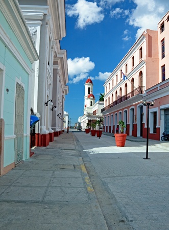 Cienfuegos - colonial town architecture, Cuba. の写真素材