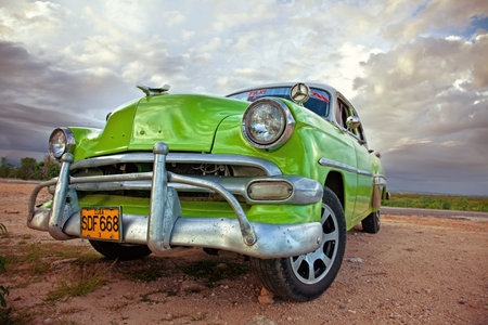 A view of  classic vintage car, Cuba 