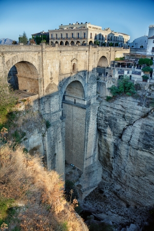 Bridge in Ronda - famous white village in Andalucia, Spain のeditorial素材