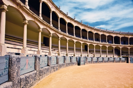 Bullfighting arena in Ronda, Spain のeditorial素材