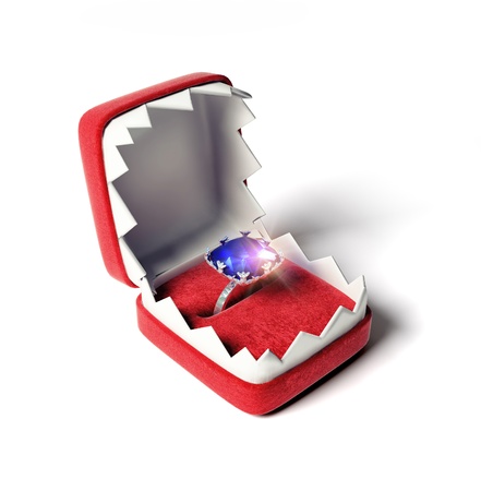 Wedding Trap  3d concept の写真素材