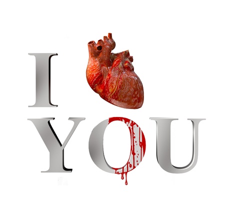 anatomical I love you  3D concept の写真素材