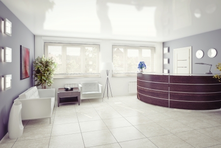 A reception area -modern interiorの写真素材