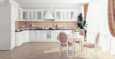 Interior of fashionable kitchen  cgの写真素材