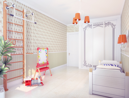 Playroom interior. Classic style conceptの写真素材