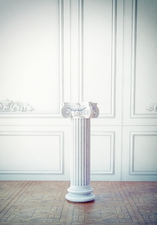 classic interior l with column pedestal  の写真素材