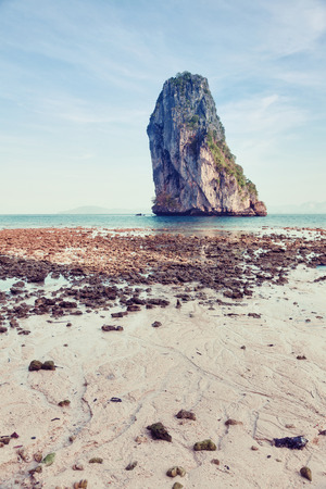 low tide at Poda island, Krabi Province, Andaman Sea, South of Thailand の写真素材