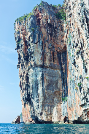 Beautiful rock in  Phi Phi Ley islands  in Thailand の写真素材