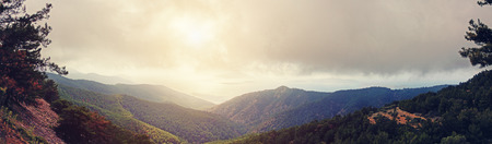 clouds over the sea. Rhodes, view point from Castle of Monolithos, Greeceの写真素材