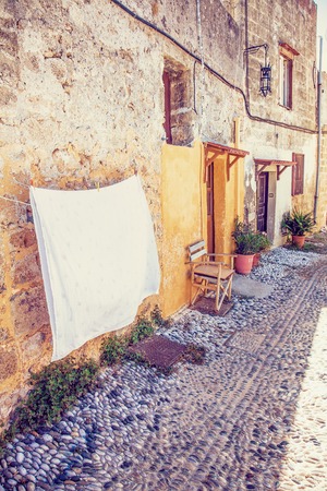 Photo of the old town  street, Rhodes island, Greeceの写真素材