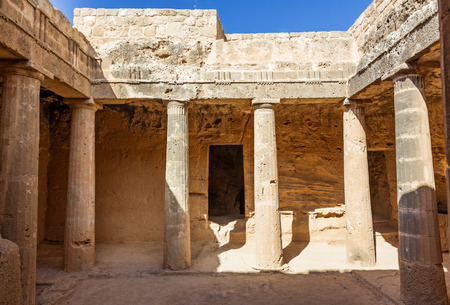 Tombs of the Kings - famous ancient necropolis. Paphos District, Cyprus.のeditorial素材