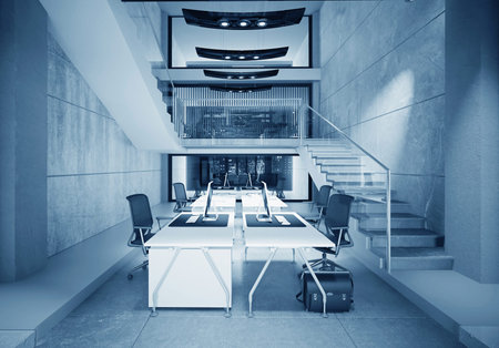 modern  office interior. 3d rendering design concept