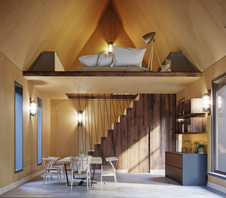 Modern home interior of small living