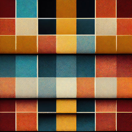 rug textile background. Digital art illustration