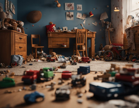 mess in the children's room. AI generatedの素材