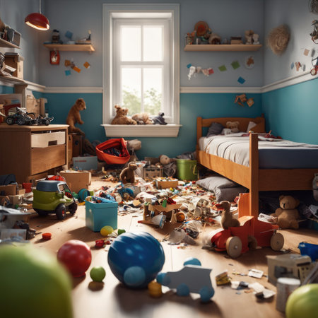 mess in the children's room. AI generatedの素材