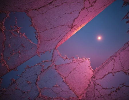 Abstract composition of natural landscapes. AI generationの素材