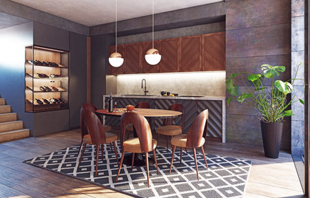modern kitchen interiorの写真素材