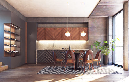 modern kitchen interiorの写真素材