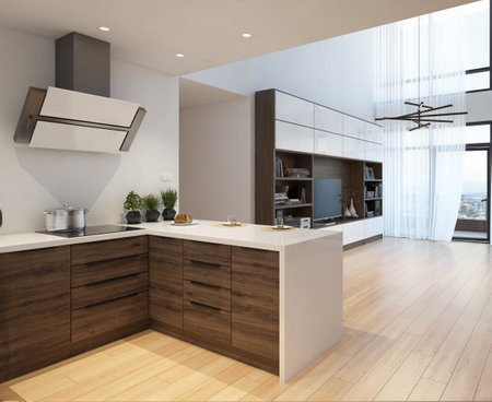 modern living interiorの写真素材