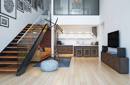 modern home interior.の写真素材