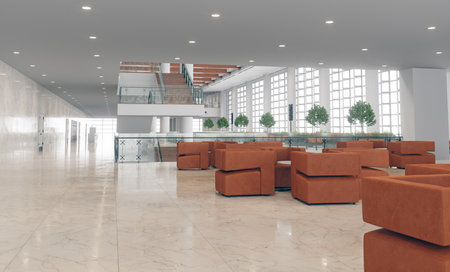 lobby interior designの写真素材