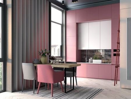 modern living room interior. 3d renderingの写真素材