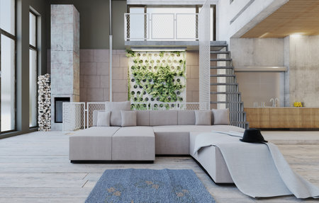 Interior of modern houseの写真素材