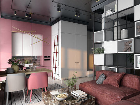 modern living room interiorの写真素材