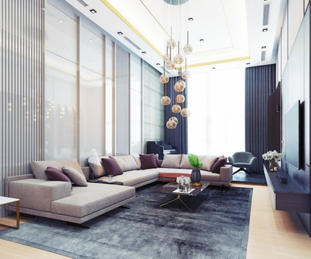 modern luxury interior design. 3d rendering conceptの写真素材