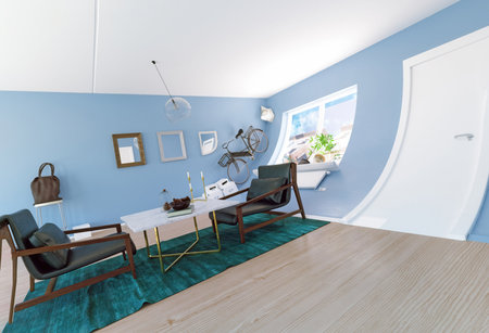 bizarre interior. 3d rendering creative concept idea