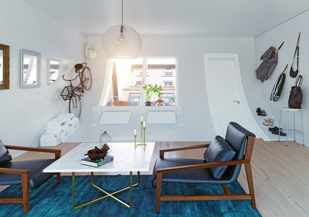 bizarre interior. 3d rendering creative concept ideaの写真素材