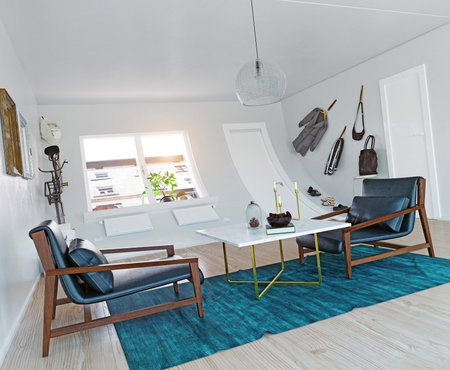 bizarre interior. 3d rendering creative concept ideaの写真素材
