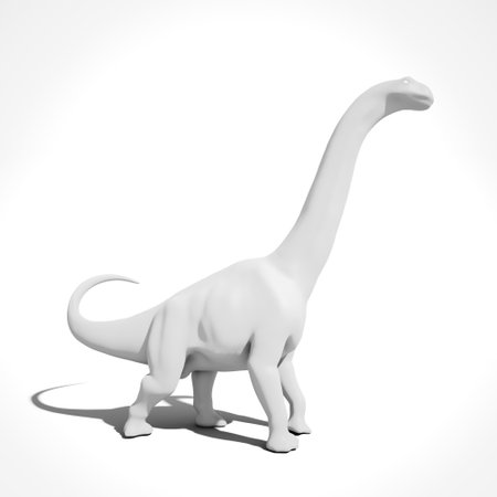 dinosaur 3d model over white background. 3d renderingの写真素材