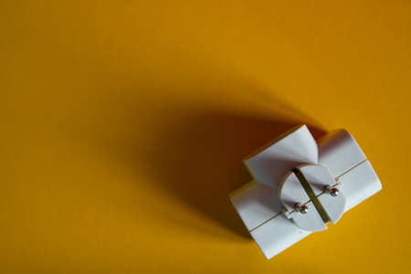 tee electric plug on yellow backgroundの写真素材
