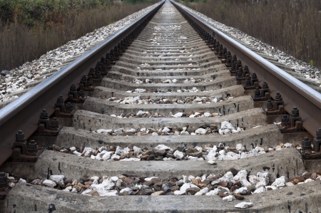 View of railway trackの写真素材